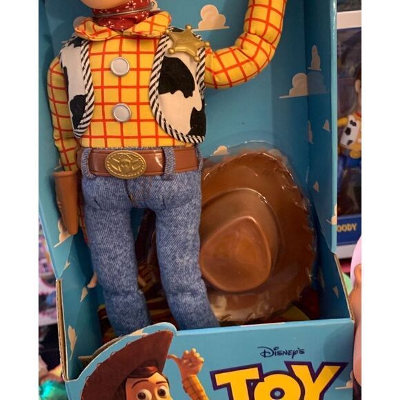 Thinkway Toys Original 1995/96 Toy Story Pull String Woody Still New in His Box - Picture 3 of 12